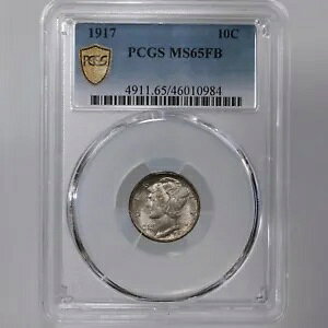1917  10C PCGS F MS65FB