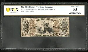 FR1373 50c �č������ʉݓ��� - PCGS 53 Unc �ɂ��� - N16