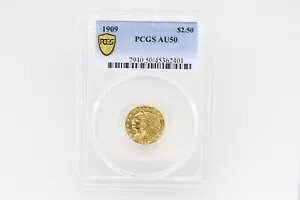 1909 č $2.50 NH[^[ C[O  - PCGS AU50