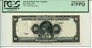 1929 American Bank Note Company 󏭕W{ 67 PPQ SUPERB GEM - tLO 10'S