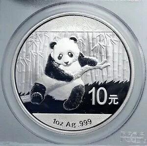 2014 CHINA PANDA Bamboo TEMPLE of HEAVEN �V���o�[ 10 �������R�C�� PCGS i89065
