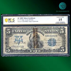 Fr.271 1899 $5 �h����ؖ����uINDIAN CHIEF NOTE�v PCGS 15�A199820