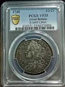 ���~�����[�h 1745 �C���O�����h �W���[�W 2 �� PCGS VF35 �n�[�t�N���E�� 2 �V�����O 6 �y���X S3695