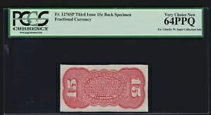 US 15c [ʉݎ z bhobN FR 1276sp PCGS 64 PPQ