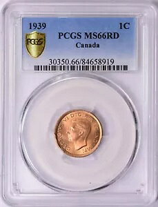 1939 Ji_ 1 Zg PCGS MS-66 RDB󏭂ȃnCO[hJi_YX[ZgB