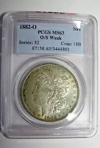 1882 O BU ���[�K�� �h�� O/S �ア VAM 5 �g�b�v 100 PCGS MS63 ���̃n�C�O���[�h�͊󏭂ł�!