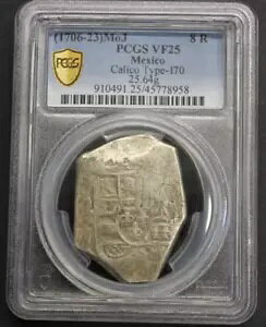 (1706-23) �t�B���b�v V 8 ���A�� COB ���L�V�R PCGS VF25 �A�b�Z�C���[ J �V���o�[�A���n����