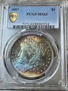 1887 P �S�W�� �g�[���h ���[�K�� $ PCGS MS 63????�F�ʂ̕��O�ꂽ�s�J�\????