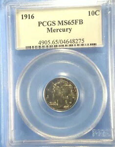1916 10C PCGS MS65 FSB �W�����C���{�[�g�[���̃S�[�W���X�ȃR�C��