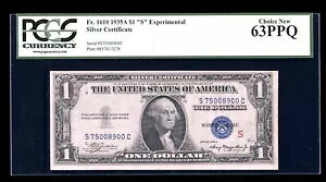 DBR 1935-A $1 �V���o�[ �G�N�X�y�������^�� (S) Fr. 1610 PCGS 63 PPQ �V���A�� S75008900C