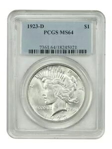 1923-D $1 PCGS MS64 - �s�[�X�_���[ - �x�^�[ D-�~���g