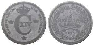 �X�E�F�[�f�� - 1/3 �X�L�� 1835 �X�g�b�N�z�����B Km#640 - PCGS MS64 - �J�[�� 14 ���B���n��