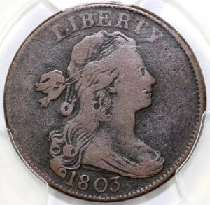 1803 1c S-262 �X���[�� �f�C�g �X���[�� �t���N �h���[�v �o�X�g ���[�W �Z���g PCGS F 12