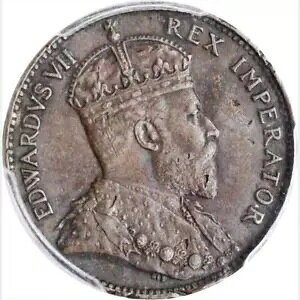 1908 キプロス 1/4 ピアストル。 PCGS AUの詳細。 KM-8。希少な日付