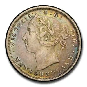 1882-H �j���[�t�@���h�����h �V���o�[ 20 �Z���g �r�N�g���A AU-53 PCGS