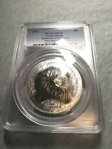 2019 $25 �N�b�N���� 7 �T�~�b�g �L���}���W���� 5 �I���X .999 �V���o�[ �R�C�� PCGS MS70 FD