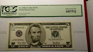 _l1988-L* 2001 $5 FW AMs PCGS X[p[ WF Vi 68PPQB