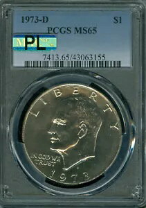 1973 D �A�C�[���n���[ �h�� PCGS MS65 PQ MAC PL �؋��̂悤�ȁA����̂Ȃ����Ɋ󏭂� *