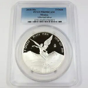 2018 Mo PCGS PR69 DCAM |LVR - 5 IX Vo[ x^ - Un Onza RC #43199V