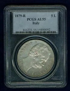 �C�^���A���� 1879-R 5 �����R�C���A�قږ����ʁAPCGS �F�� AU55