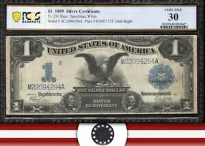 1899 $1 Vo[ؖubN C[O m[g PCGS 30 Fr 236 94294