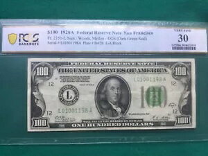 1928A TtVXR 100 hAMs PCGS30 ɏ㎿ȋň\