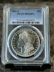 1881 S [K h MS 64 PL PCGS Vo[ $1 v[t̂悤ȑf炵F