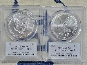 2021 $1 Vo[ C[O PCGS MS70 ^Cv 1 & ^Cv 2 Zbg g[}X N[uh u[ C[O