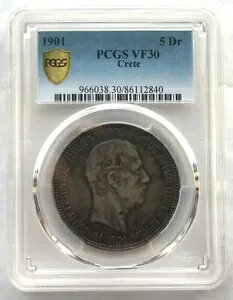 �N���^�� (�M���V��) 1901 �v�����X �W���[�W 5 �h���V���}�C PCGS �V���o�[ �R�C���A���A