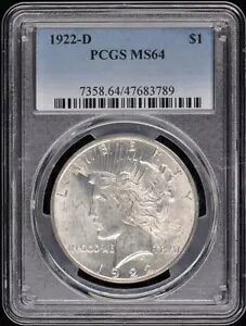 1922-D 1 hah PCGS MS64