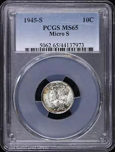 1945-S 10C }[L[ _C PCGS MS 65 |}CNSzUNC BU