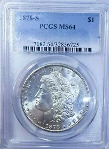 1878 S REV 78 PCGS MS64 �~���g�t���b�V���L�[�f�C�g �S�[�W���X�ȃ��[�K���V���o�[ �h��.6725
