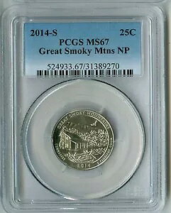 2014-S PCGS MS67 �O���[�g �X���[�L�[ �}�E���e���Y NP �N�H�[�^�[ 25c�A2nd TOP REGISTRY�ASUPERB