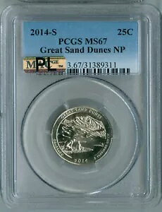 2014 S PCGS MS67 �O���[�g �T���h �f���[���Y NP �N�H�[�^�[ 25c�AMAC PL �v���[�t ���C�N�A���[�|�b�v