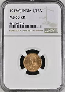 1917C KG V p̃Ch 1/12 A NGC O[h MS 65 RD