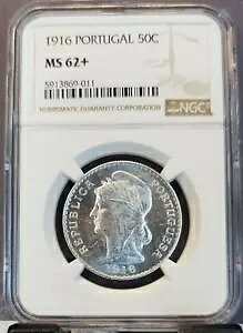 1916 �|���g�K�� �V���o�[ 50 �Z���^�{�X ���o�e�B �w�b�h NGC MS 62+ ���������邢����
