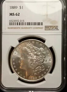 1889 P K Vo[ _[ 1 hO[h NGC MS-62/ڍׂȃRCƌ򂪑f炵 !!!!!