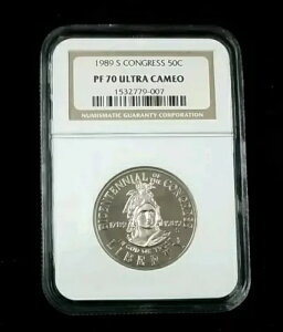 1989 S �R���O���X 50C NGC PF70 �E���g�� �J���I �V���o�[ �v���[�t �L�O #1998