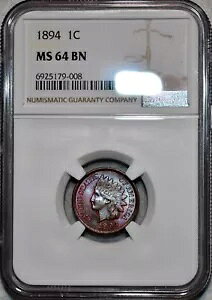 NGC MS-64 BN 1894 �C���f�B�A���w�b�h�Z���g�A�������F�����ƃJ�~�\���̂悤�ȃV���[�v���I