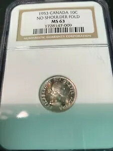 NGC MS 63 1953 Ji_ V_[tH[hȂ 10Zg \ʂ̒FI