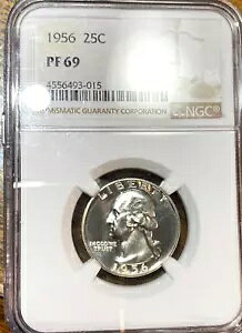 1956 ���V���g�� �N�H�[�^�[ NGC PF69 �u���X�g �z���C�g �u���U�[ (�J���I�ɋ߂�!) CHRC