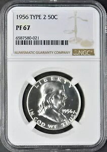1956 50C �^�C�v 2 �t�����N���� �n�[�t�_���[ - NGC PF 67 - ?COINGIANTS?