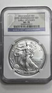 2011 �o�[�j�b�V���h �A�����J�� �V���o�[ �C�[�O�� (ASE) NGC MS70 ���������[�X - 25 ���N