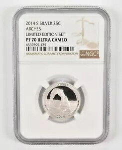 2014-S PF70 �A�[�`�[�Y �V���o�[ �N�H�[�^�[ �č������ǌ���ŃZ�b�g NGC