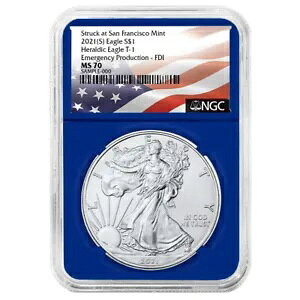 2021 (S) $1 �A�����J�� �V���o�[ �C�[�O�� NGC MS70 �ً}���Y FDI �t���O ���x��...