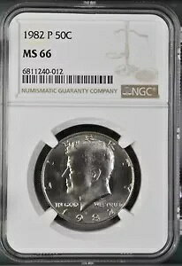 1982-P 50C �P�l�f�B �n�[�t�_���[ NGC MS66 6811240-012