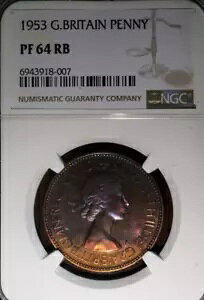 1953 NGC PF 64 RB QEII ՊN v[t 1 yj[