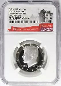 2017-S �P�l�f�B �V���o�[ �v���[�t �n�[�t�_���[ NGC PF70 �E���g�� �J���I 50c �����