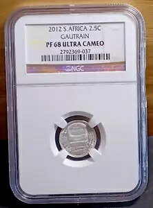 2012 ��A�t���J �v���[�t GAUTRAIN �V���o�[ �e�B�b�L�[ 2-1/2C NGC PF68UC ���A 786 �~���g