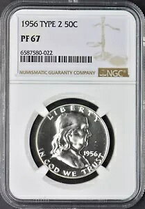 1956 50C �^�C�v 2 �t�����N���� �n�[�t�_���[ - NGC PF 67 - ?COINGIANTS?